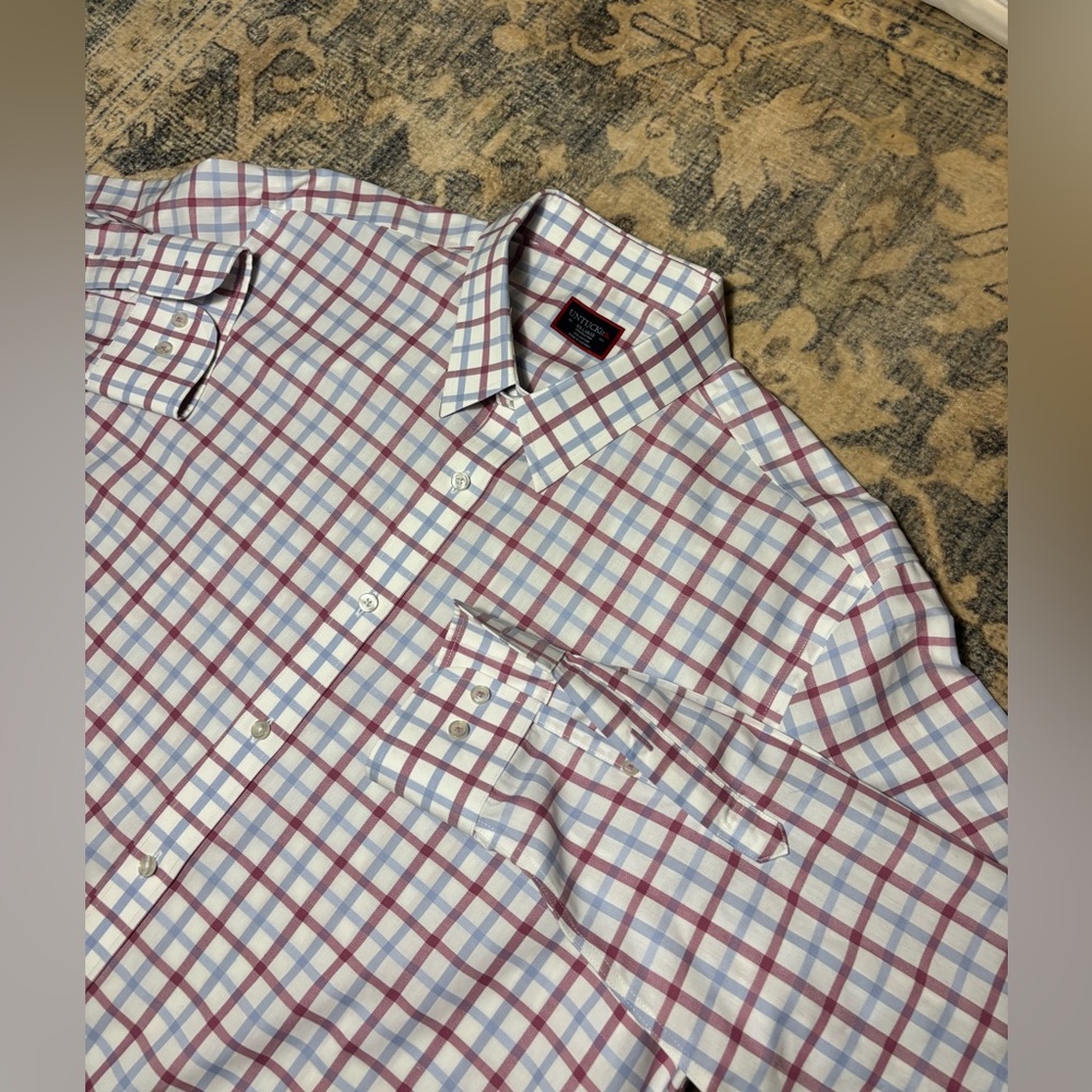 UNTUCKit Shirt Paradosso Slim Fit Mens XXL Purple Plaid Button Up Long Sleeve